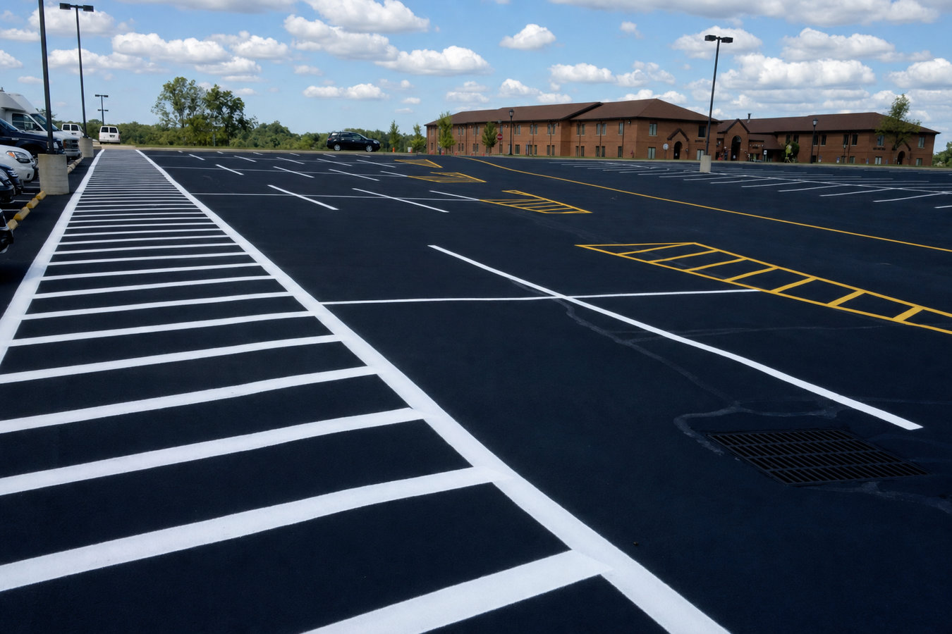 Parking lot paving